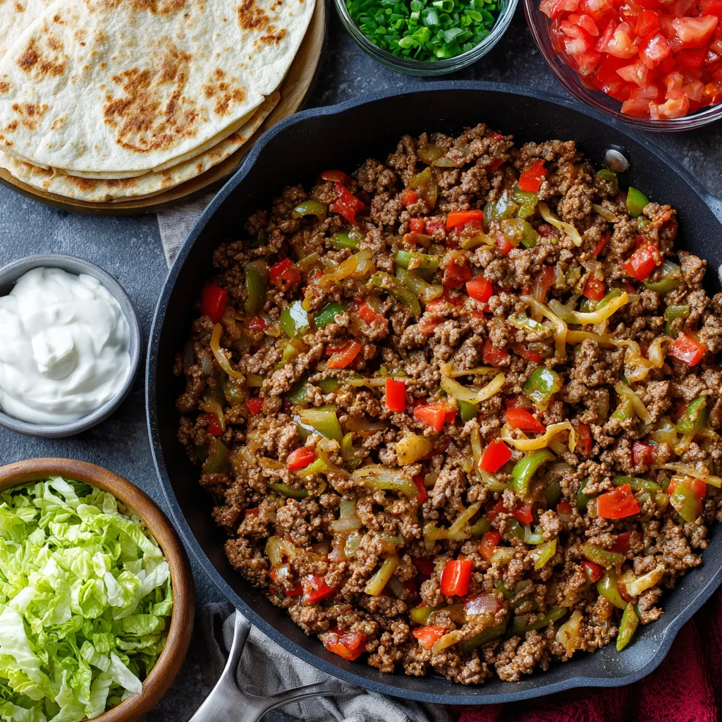 Easy One-Pot Ground Beef Wraps – Quick, Flavorful, and Family-Friendly 4