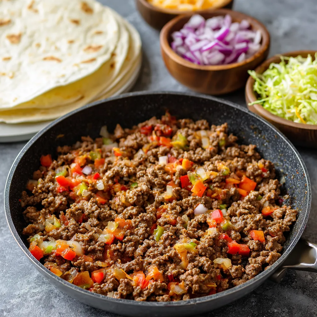 Easy One-Pot Ground Beef Wraps – Quick, Flavorful, and Family-Friendly 3