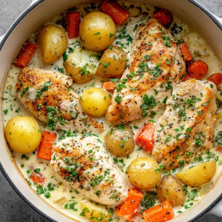 Easy Slow Cooked Chicken Breast Casserole – Tender, Creamy Comfort Food Dinner 1