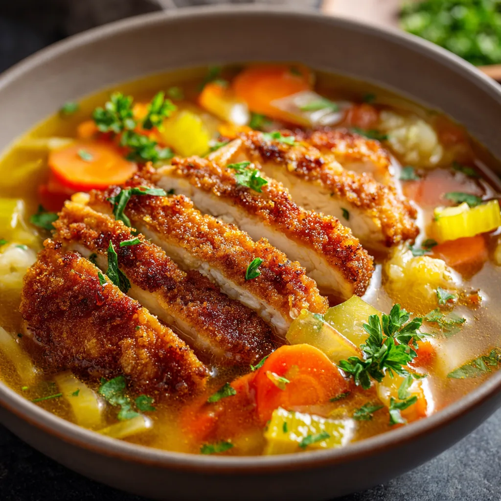 Family-Friendly Crispy Chicken Breast Soup – Comforting & Kid-Approved 2