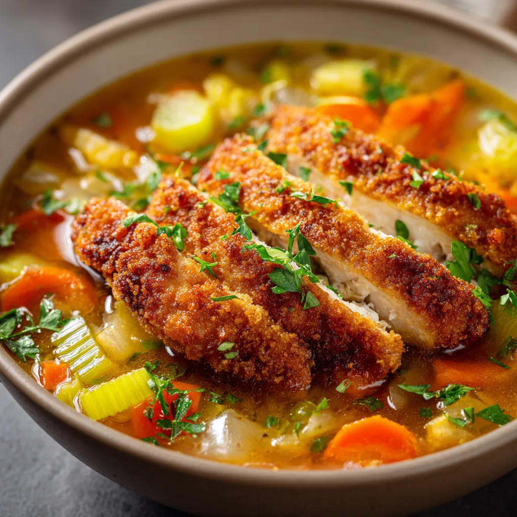 Family-Friendly Crispy Chicken Breast Soup – Comforting & Kid-Approved 3