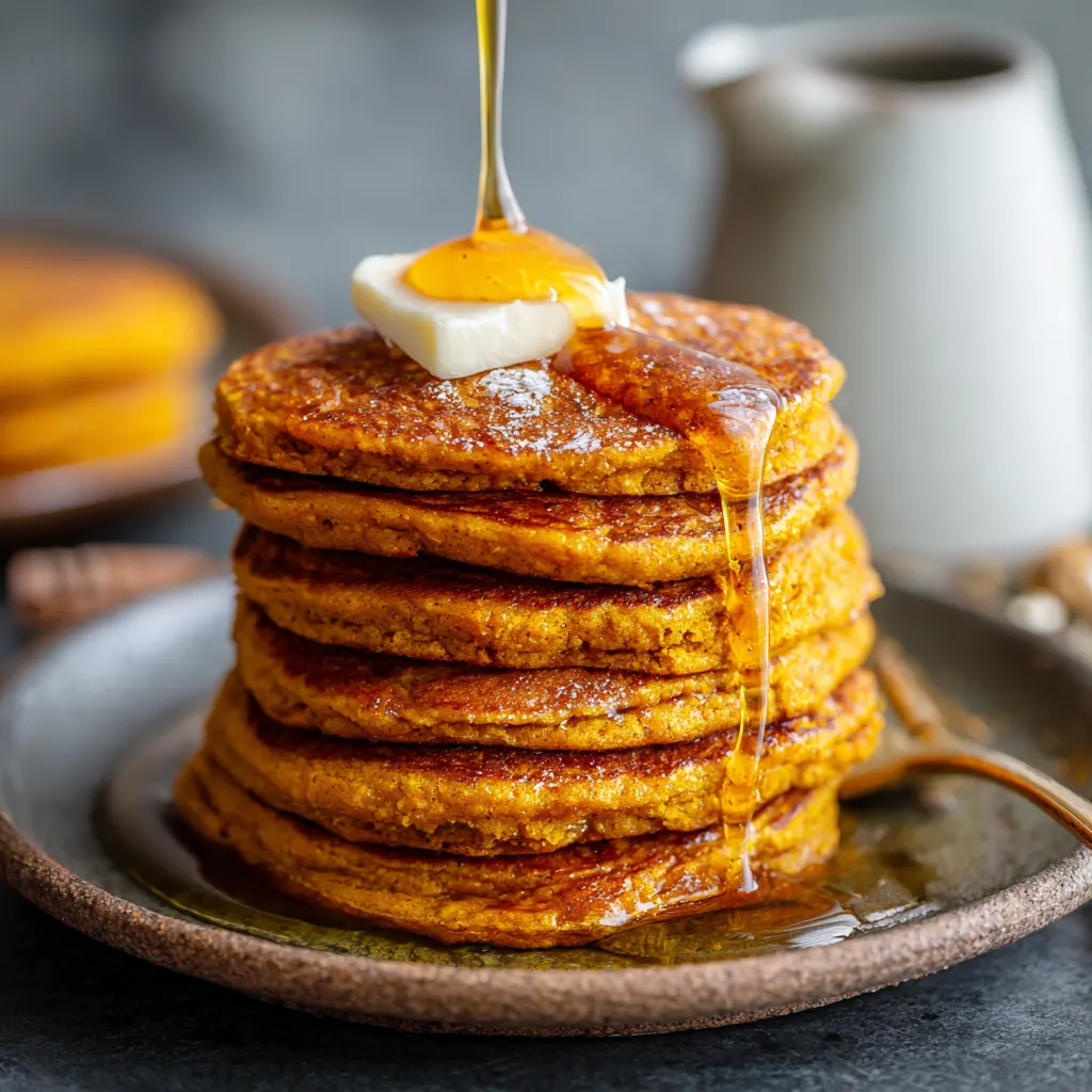 Fluffy Healthy Pumpkin Pancakes! 4