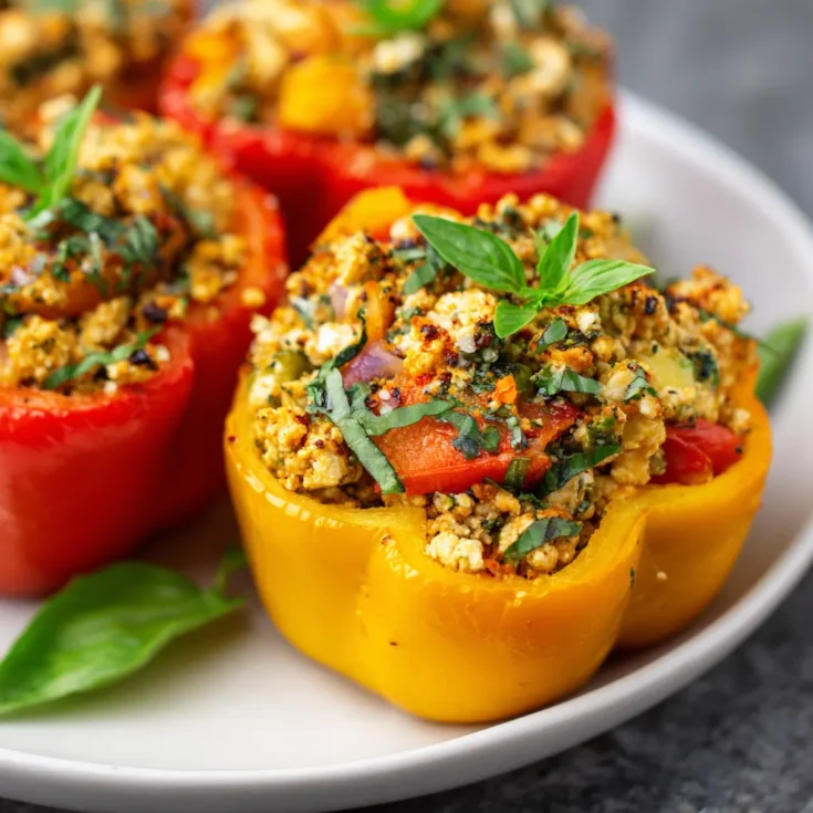 For Dinner Low Carb Tofu Stuffed Peppers – Healthy, Plant-Based & Satisfying 1