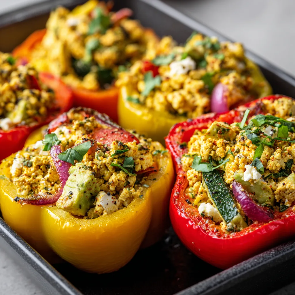 For Dinner Low Carb Tofu Stuffed Peppers – Healthy, Plant-Based & Satisfying 2
