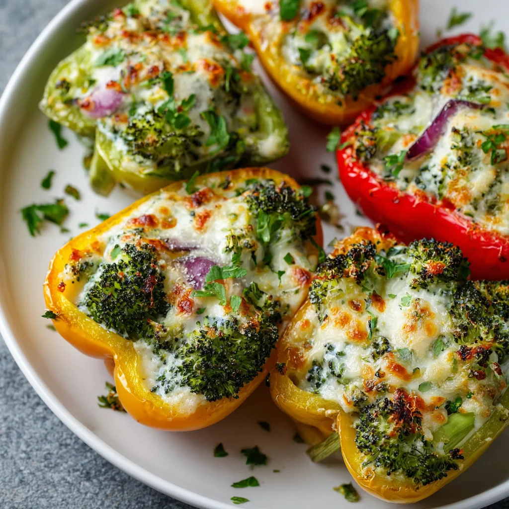 For Lunch: Low Carb Broccoli Stuffed Peppers – A Fresh and Satisfying Meal 4