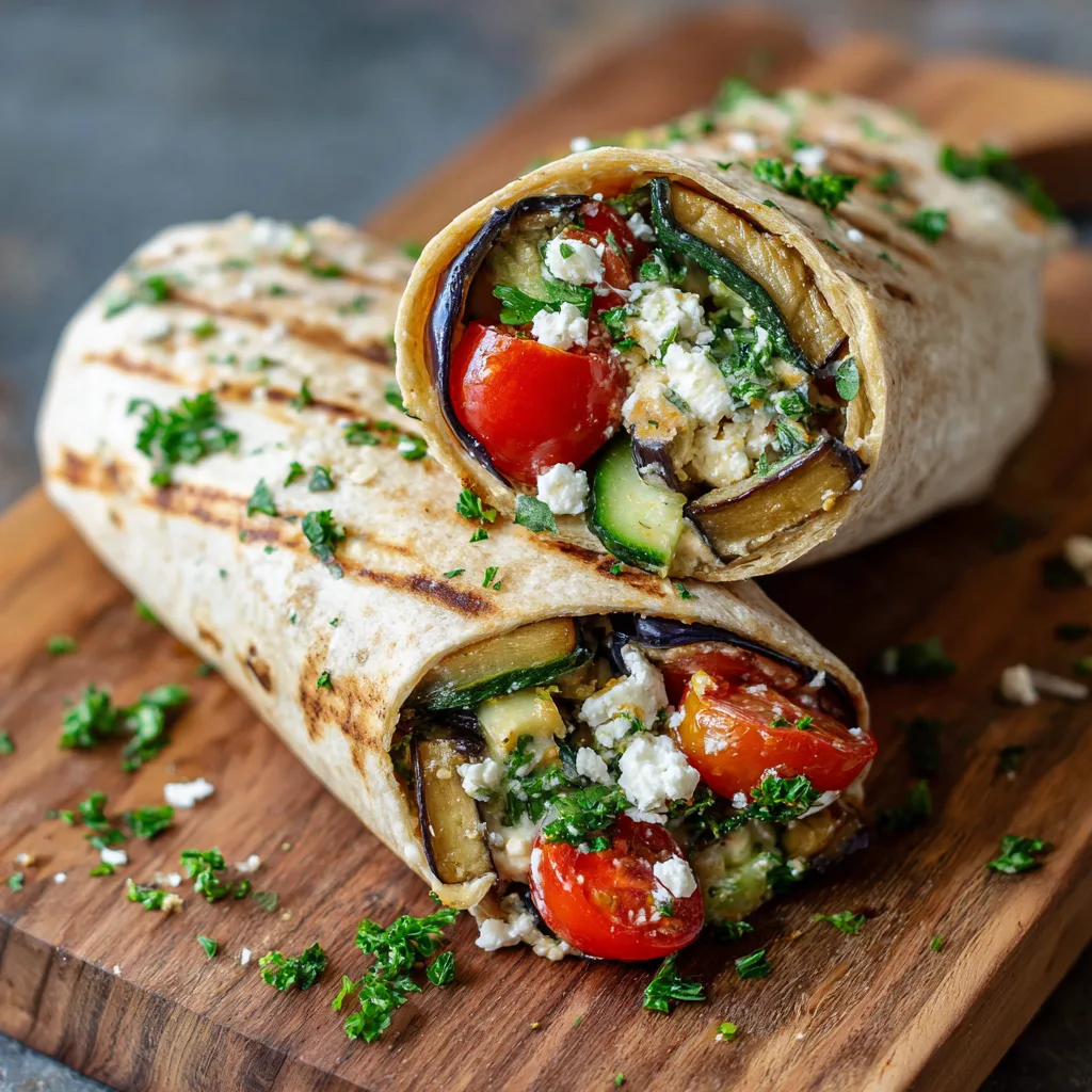 For One Mediterranean Eggplant Wrap – Easy, Healthy & Flavor-Packed Lunch 4