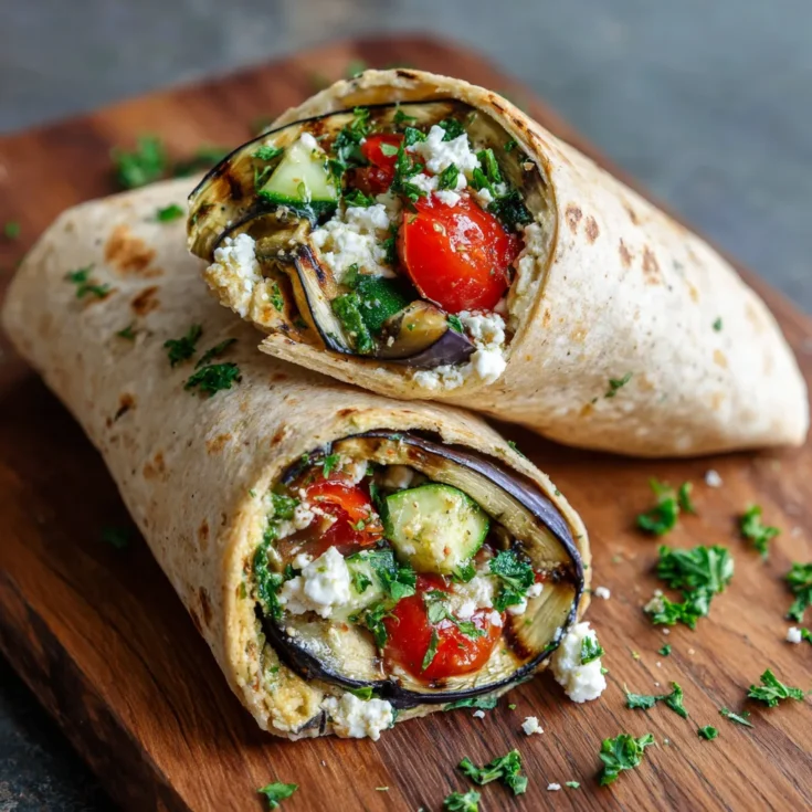 For One Mediterranean Eggplant Wrap – Easy, Healthy & Flavor-Packed Lunch 1