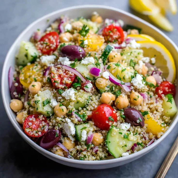 Fresh & Healthy Mediterranean Quinoa Salad! 1
