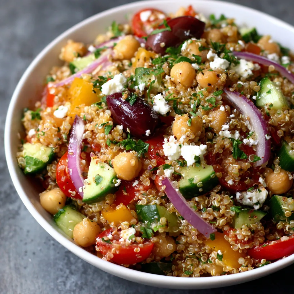 Fresh & Healthy Mediterranean Quinoa Salad! 2