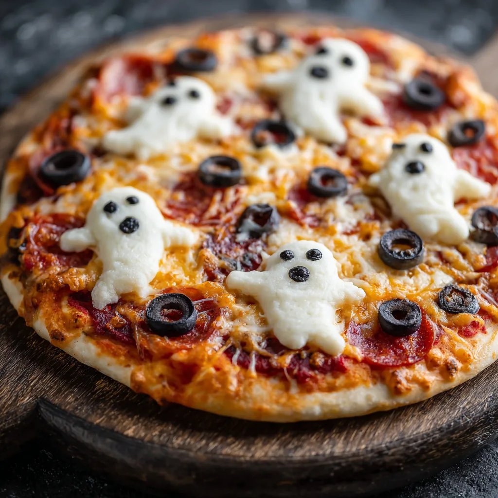 Ghostly Pizza – Fun & Spooky Halloween Pizza Recipe 3