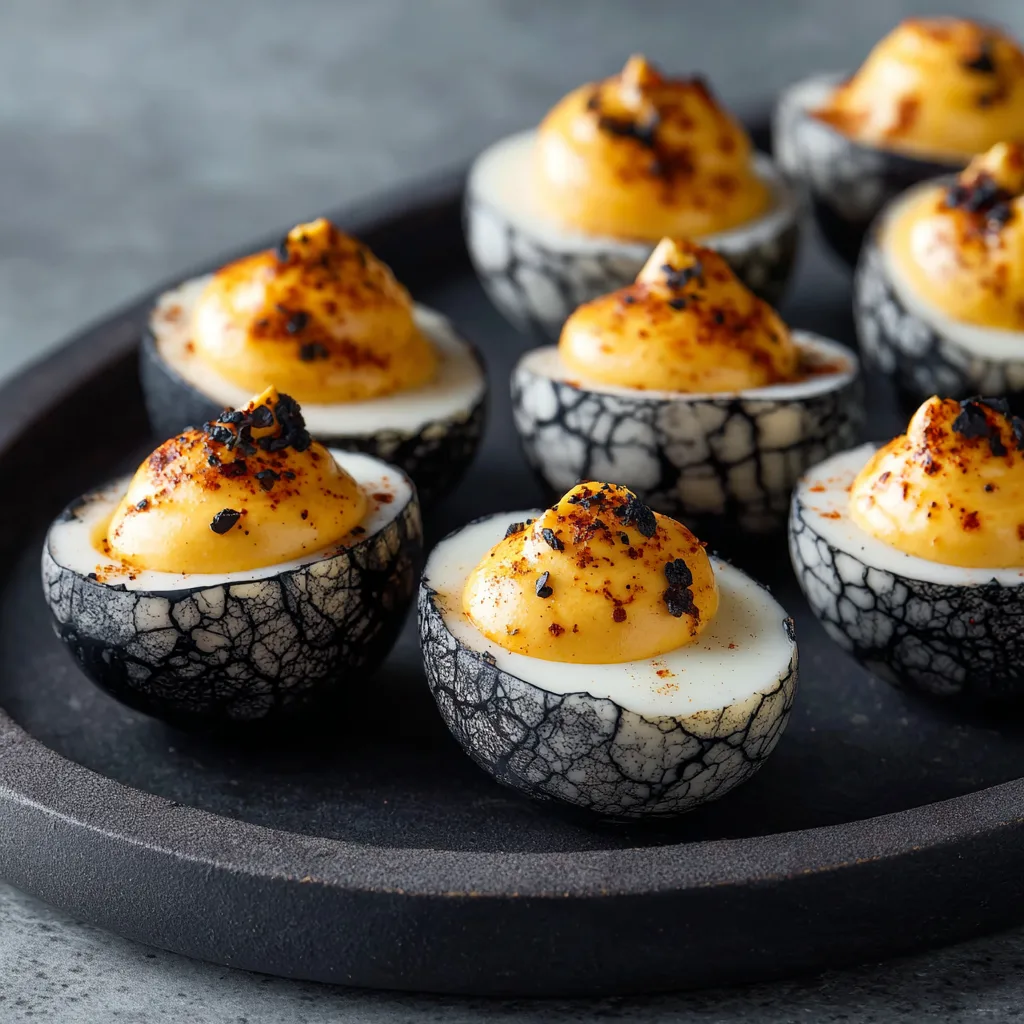 Halloween Deviled Tea Eggs – Spooky, Savory & Perfect for Parties 4