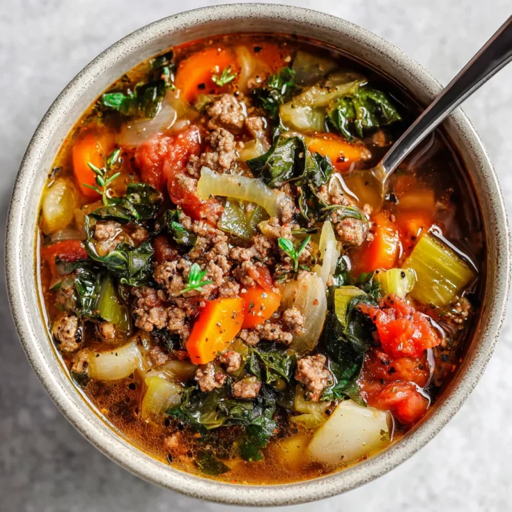 Healthy Slow Cooked Ground Beef Soup – Nutritious and Hearty Crockpot Meal 1