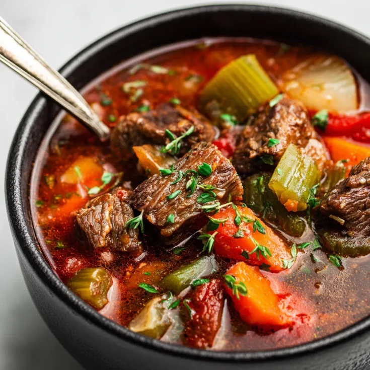 Hearty Beef Meal Prep Soup (Slow Cooker Style!) 1