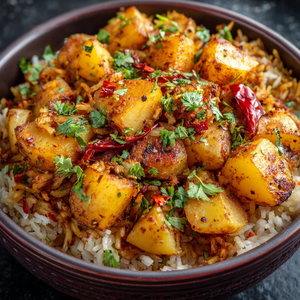 Spicy Crockpot Potatoes Rice Bowl – Flavorful & Easy Meal 3