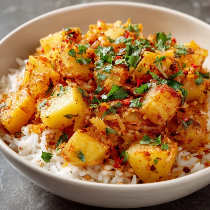 Spicy Crockpot Potatoes Rice Bowl – Flavorful & Easy Meal 1