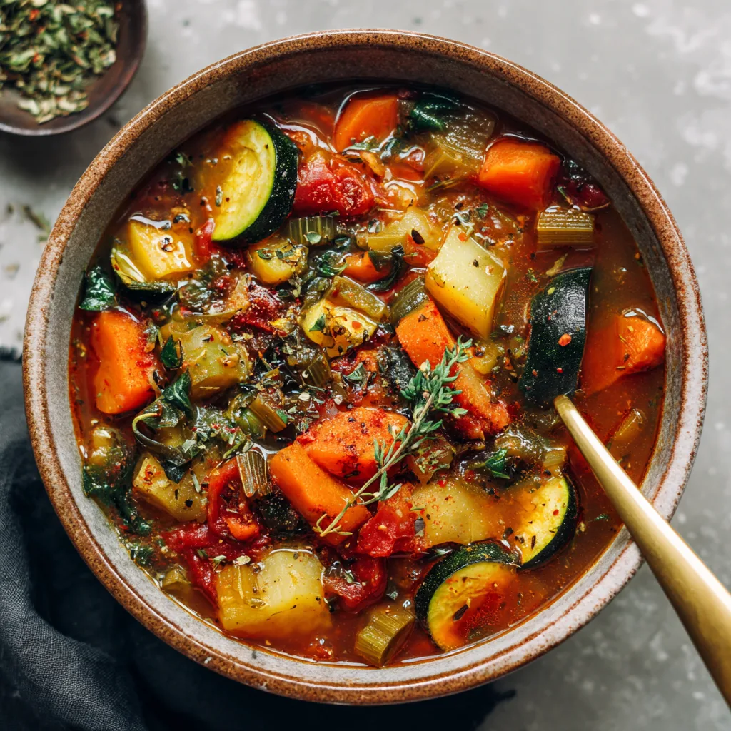 Frequently Asked Questions
How do I make vegetable stew more hearty?
To add heartiness, include ingredients that offer substance and protein. Barley, chickpeas, lentils, and mushrooms all deliver bold flavor and a meaty texture. You can also stir in cooked grains like rice or quinoa. These additions give the stew more body and make it a complete meal.

Can I make this gluten-free?
Yes. Swap out flour-based thickeners with gluten-free alternatives like tapioca starch or cornstarch. Always choose certified gluten-free broth and double-check spice blends. This ensures a safe, satisfying meal for those avoiding gluten.

How thick should a hearty stew be?
The perfect consistency is rich and spoon-coating—not watery. To achieve that, simmer the stew uncovered near the end to reduce excess liquid. You can also mash some of the beans or use a cornstarch slurry to help thicken the broth naturally.

What’s the best way to store and reheat leftovers?
Cool the stew completely before storing. It keeps in the fridge for 4 to 5 days and up to 6 months in the freezer. Reheat slowly on the stovetop, adding a splash of broth or water to restore the original texture. Stir gently to keep vegetables intact. 4