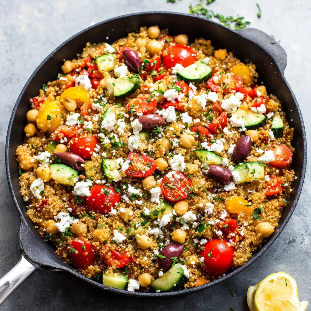 High Protein Mediterranean Quinoa Skillet – One-Pan Healthy Dinner Recipe 4