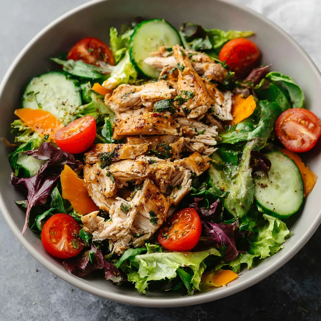 High Protein Slow Cooked Chicken Breast Salad – Healthy, Filling & Easy 3
