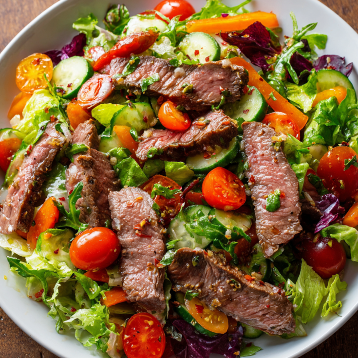 Kid-Friendly Garlic Beef Salad – Easy, Healthy & Packed with Flavor 1