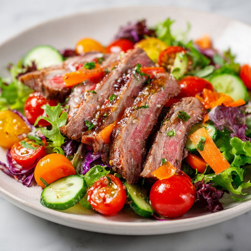 Kid-Friendly Garlic Beef Salad – Easy, Healthy & Packed with Flavor 3