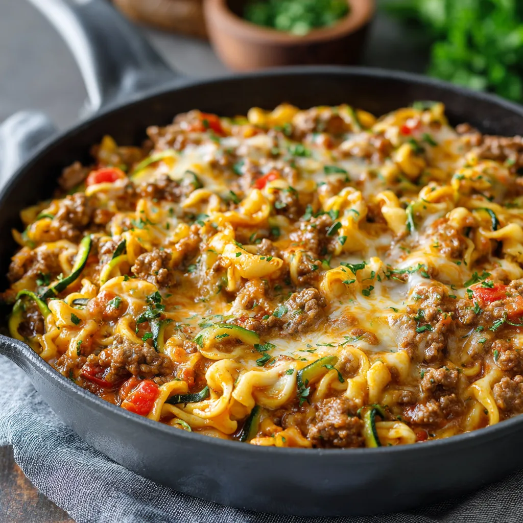Low Carb Cheesy Beef Pasta – Easy One-Pot Comfort Food Dinner 2