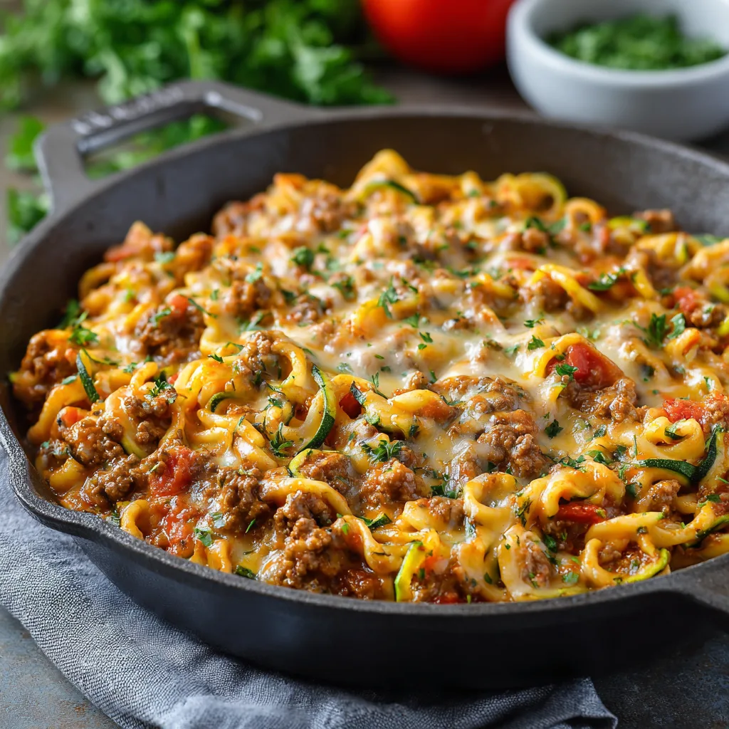 Low Carb Cheesy Beef Pasta – Easy One-Pot Comfort Food Dinner 3