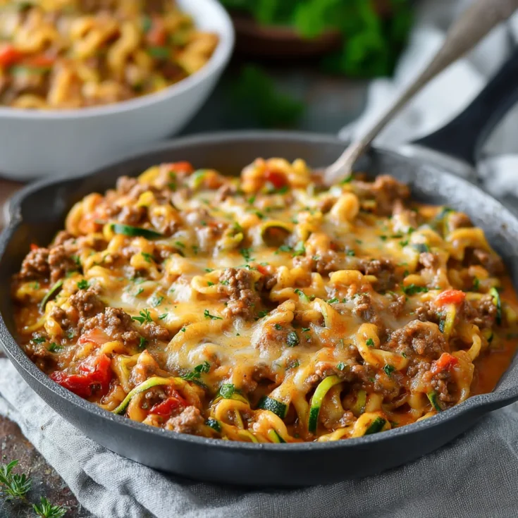Low Carb Cheesy Beef Pasta – Easy One-Pot Comfort Food Dinner 1