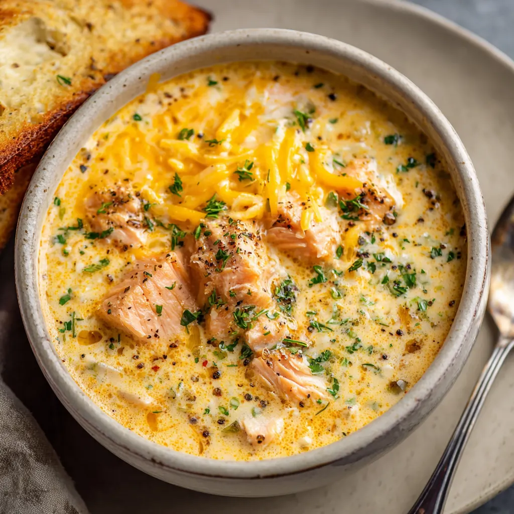 Low Carb Cheesy Salmon Soup – Creamy, Protein-Packed Comfort Food 3