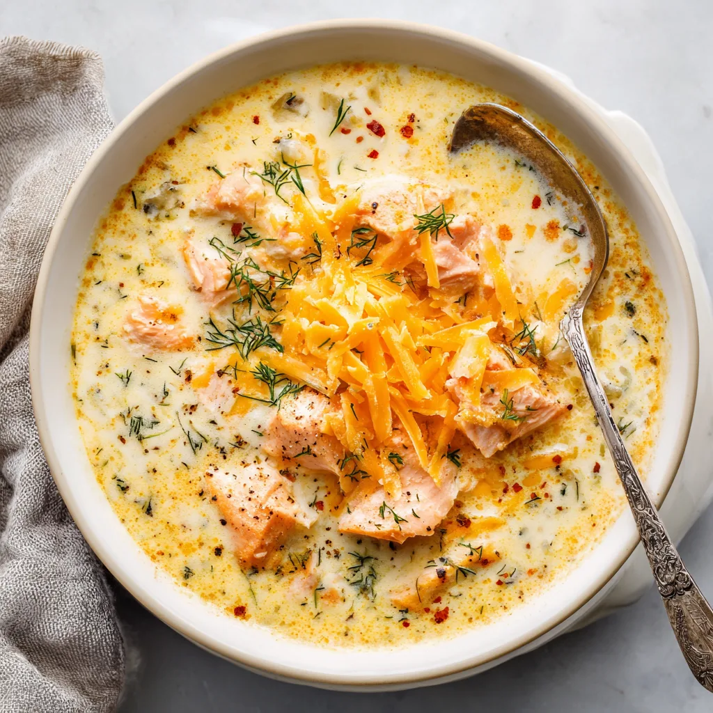 Low Carb Cheesy Salmon Soup – Creamy, Protein-Packed Comfort Food 4