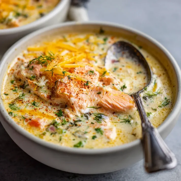 Low Carb Cheesy Salmon Soup – Creamy, Protein-Packed Comfort Food 1