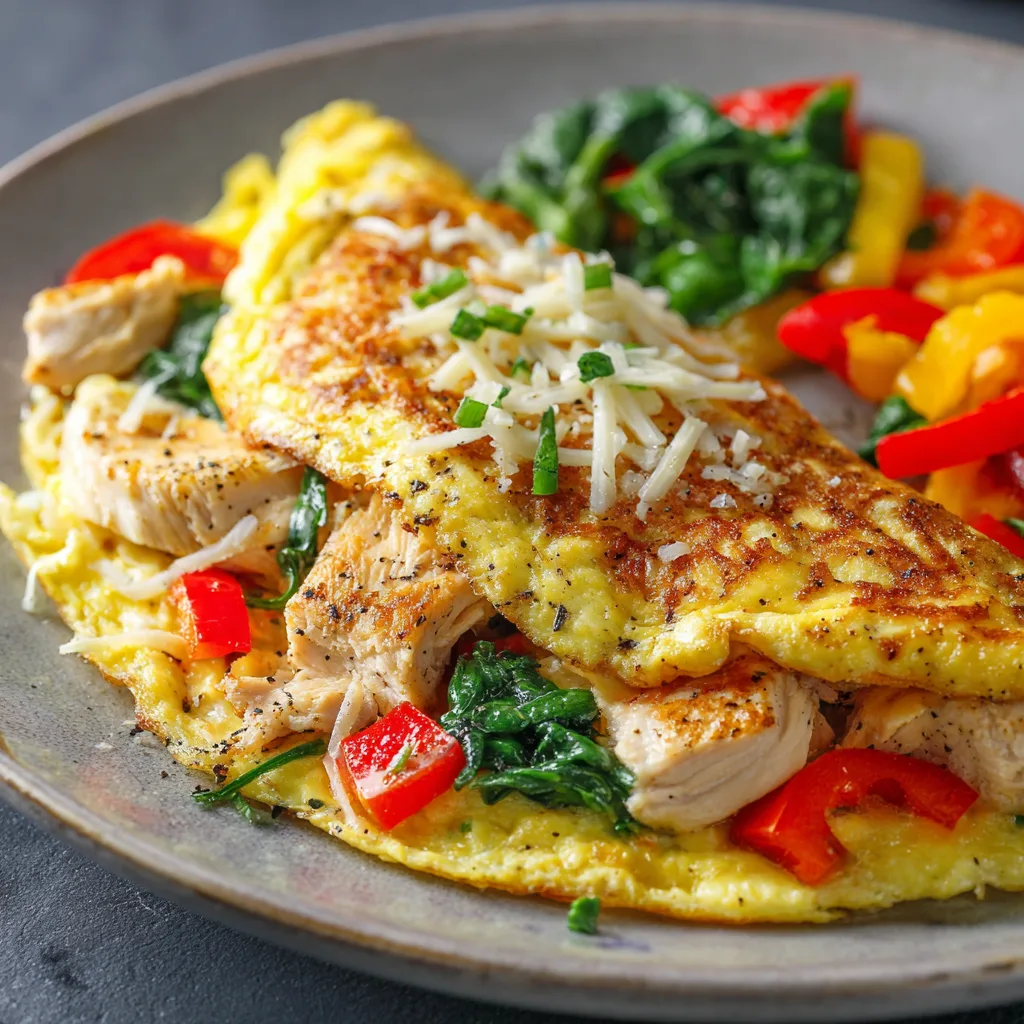 Low Carb Chicken Omelette Recipe Easy High-Protein Dinner Idea 3