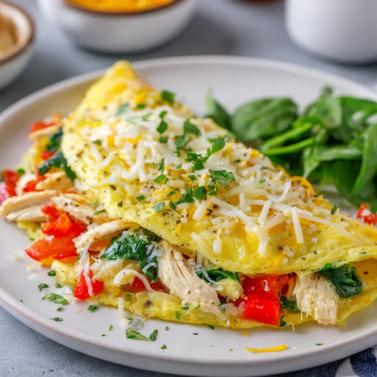 Low Carb Chicken Omelette Recipe Easy High-Protein Dinner Idea 1