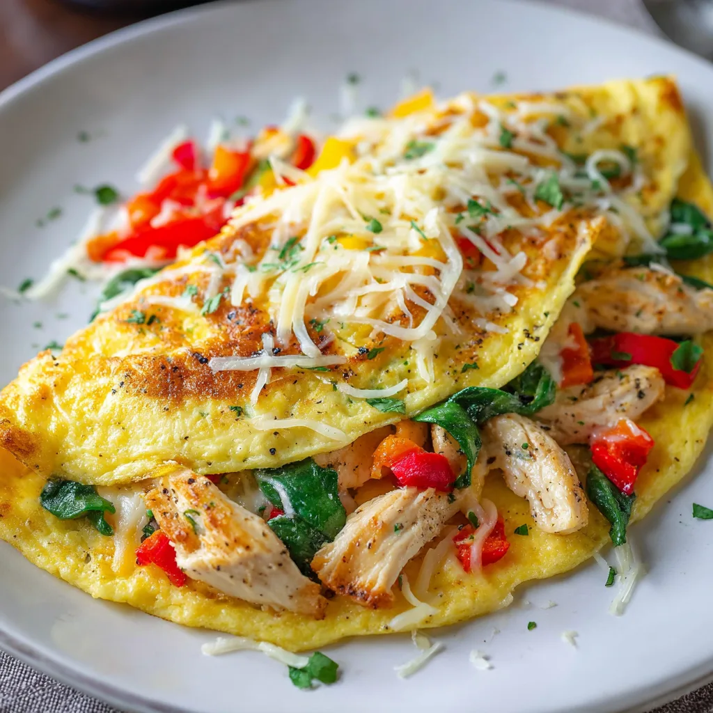 Low Carb Chicken Omelette Recipe Easy High-Protein Dinner Idea 4