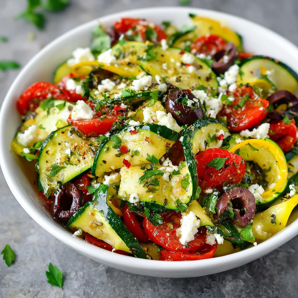 Low Carb Mediterranean Zucchini Salad – Fresh, Healthy, and Flavorful 4