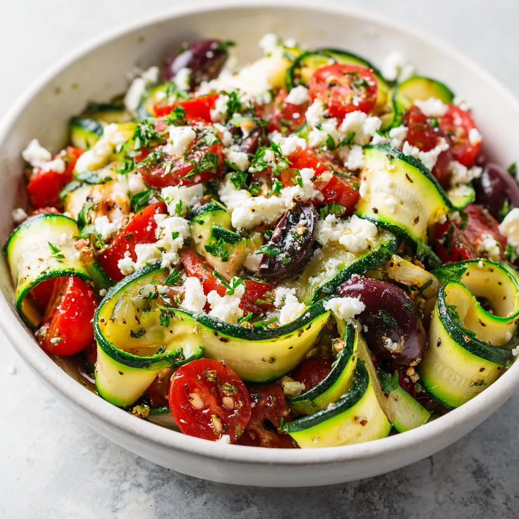 Low Carb Mediterranean Zucchini Salad – Fresh, Healthy, and Flavorful 2