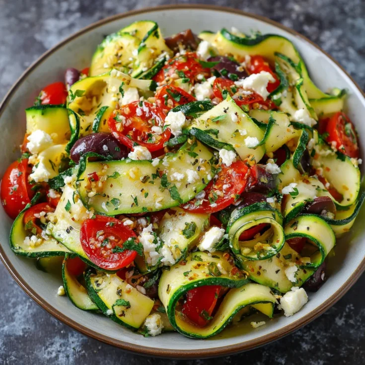 Low Carb Mediterranean Zucchini Salad – Fresh, Healthy, and Flavorful 1