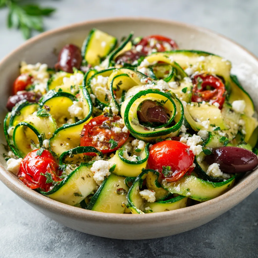 Low Carb Mediterranean Zucchini Salad – Fresh, Healthy, and Flavorful 3