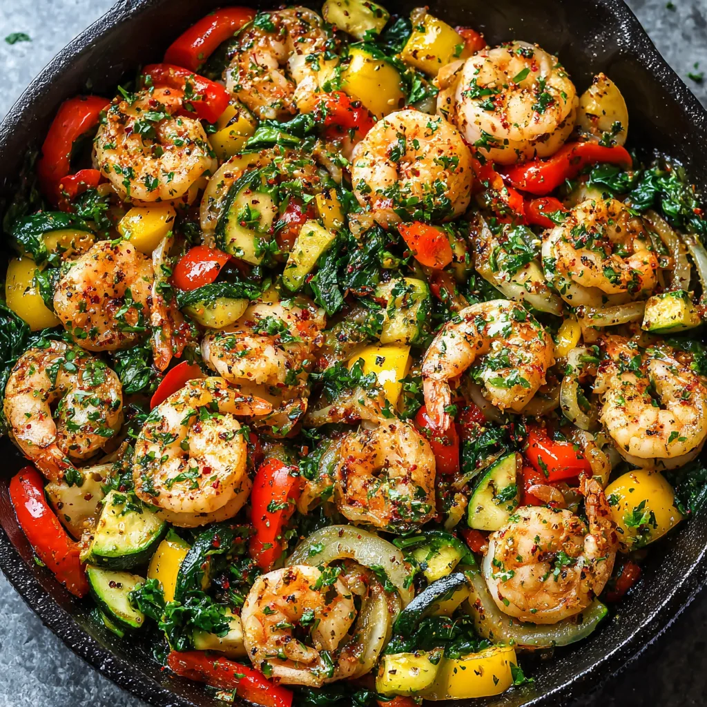 High Protein Low Carb Shrimp Skillet – Quick, Healthy & One-Pan 3