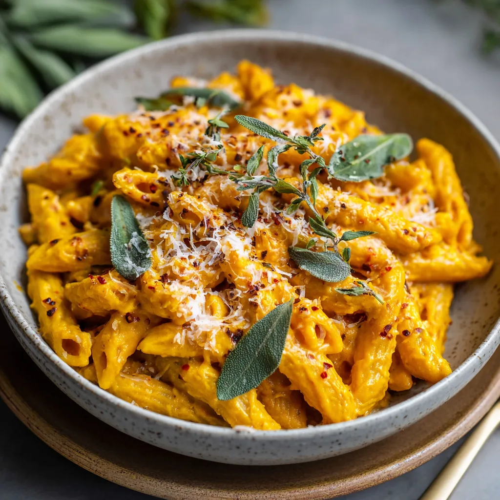 No-Bake Creamy Pumpkin Pasta – Quick, Cozy & Fall-Inspired Dinner 3