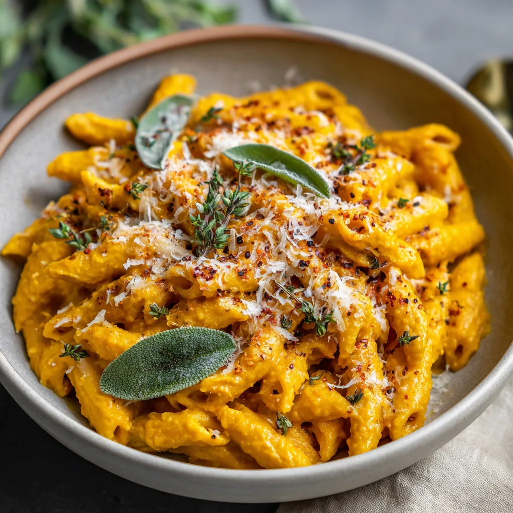 No-Bake Creamy Pumpkin Pasta – Quick, Cozy & Fall-Inspired Dinner 2