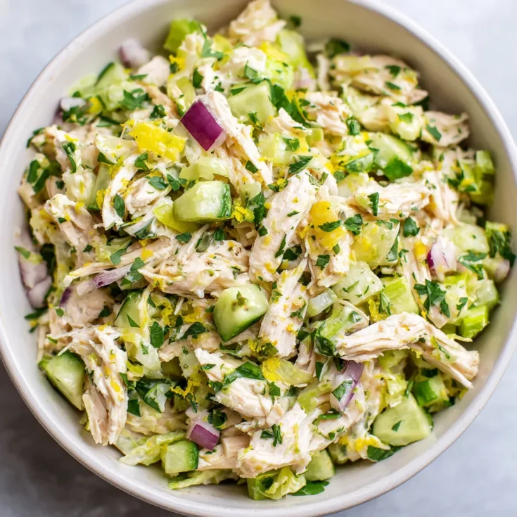 No Bake Lemon Chicken Salad – Fresh, Zesty, and Perfect for Meal Prep 1