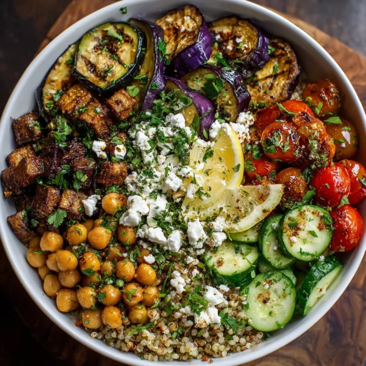 Power Bowl: Mediterranean Eggplant & Grains! 1