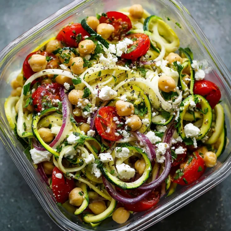 Meal Prep Mediterranean Zucchini Salad – Fresh, Light, and Protein-Packed 1