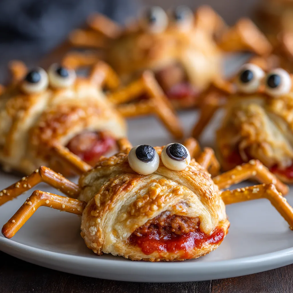 Saucy Spider – Spooky Halloween Meatball Pastry Appetizer 2