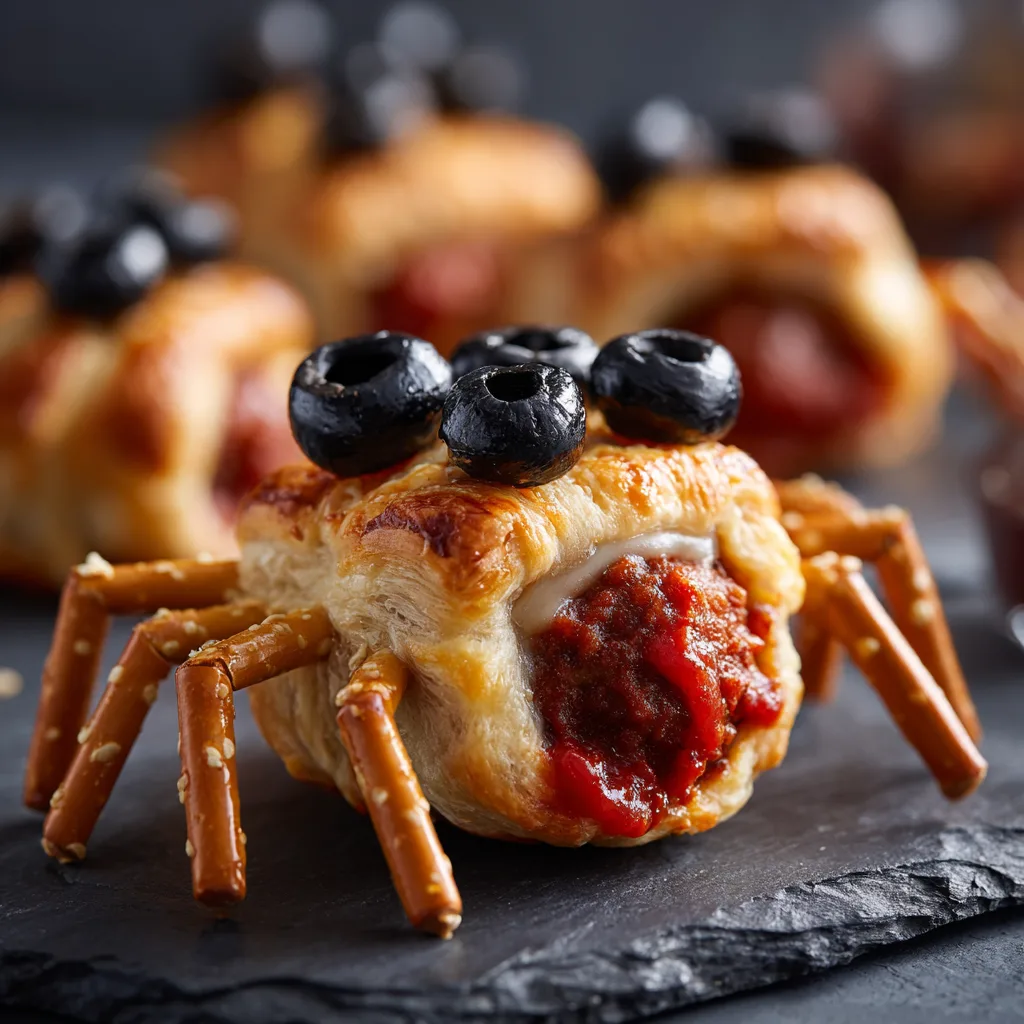 Saucy Spider – Spooky Halloween Meatball Pastry Appetizer 4