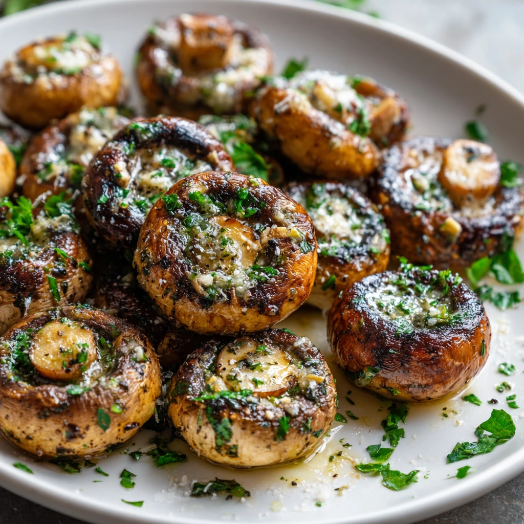 Savory Garlic Butter Grilled Mushrooms 4