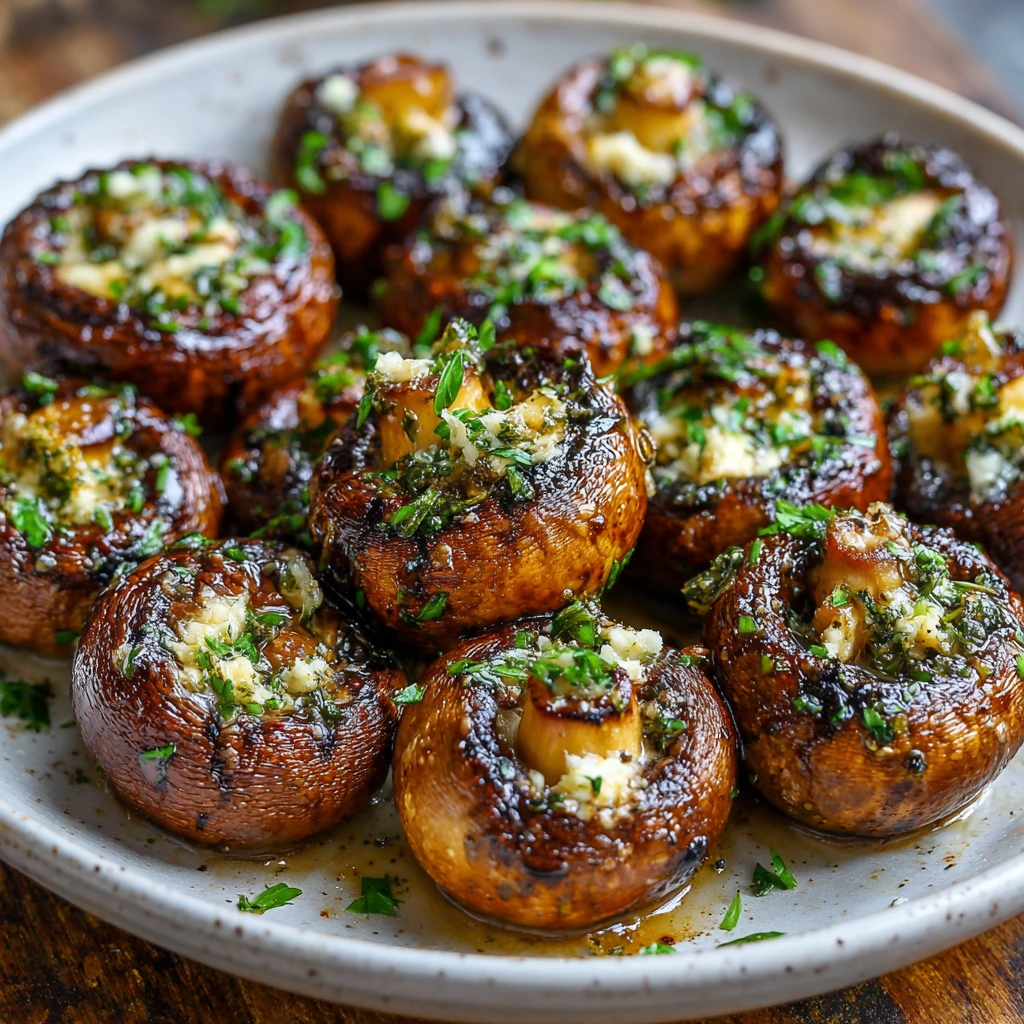 Savory Garlic Butter Grilled Mushrooms 3