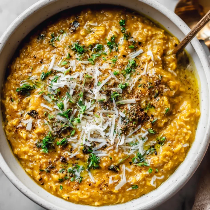 Savory Pumpkin Oatmeal Bowl! 1