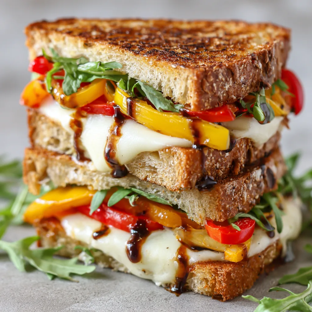 Savory Roasted Pepper & Fresh Mozzarella Sandwich 2