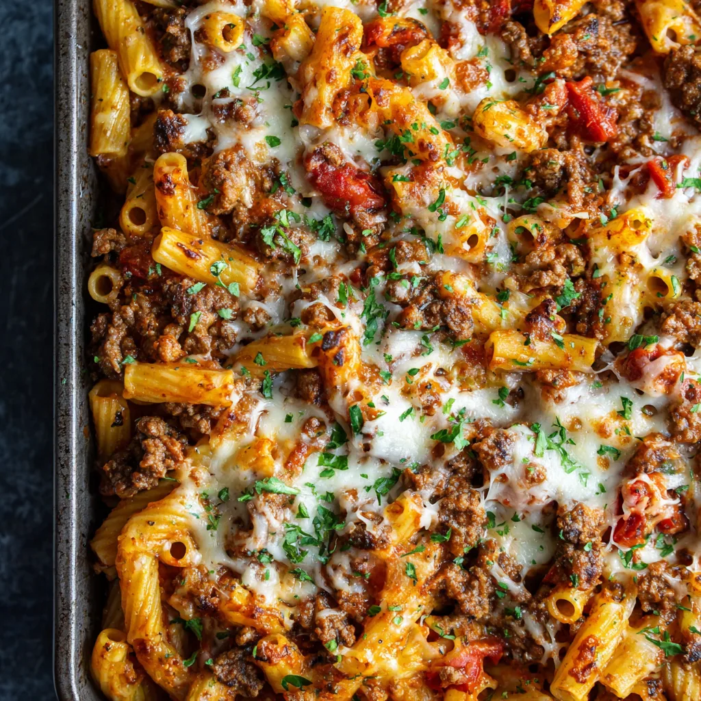 Comfort Food Sheet Pan Ground Beef Pasta – Easy, Hearty, and Delicious 4